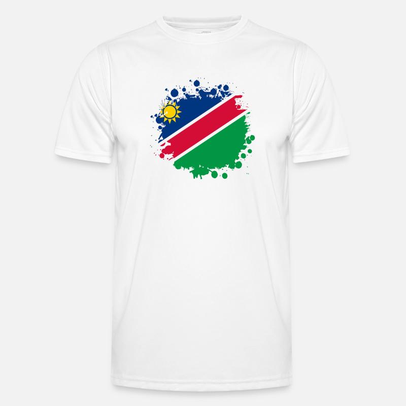 Namibia Flaggen Klecks Design Männer Funktions-T-Shirt