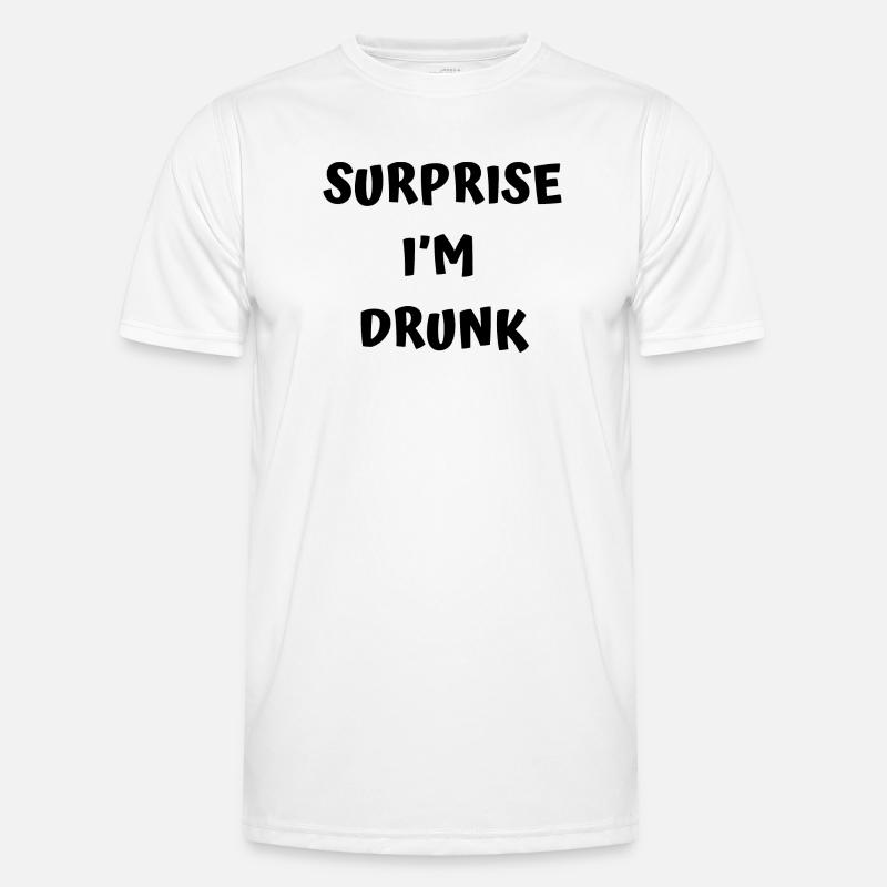 Funny drunk text - Men's Functional T-Shirt - white
