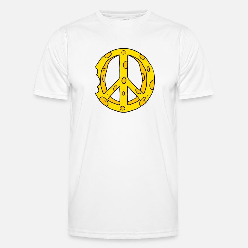 Cheese Peace Peace - Men's Functional T-Shirt - white