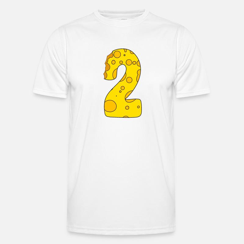 Number 2 Digit Cheese - Men's Functional T-Shirt - white
