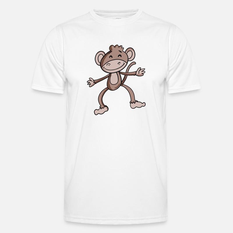 Cute monkey - Men's Functional T-Shirt - white