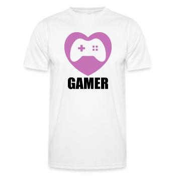 Spieler - Männer Funktions-T-Shirt - Weiß - Vorne - AI Model Male 178 dark (178cm)