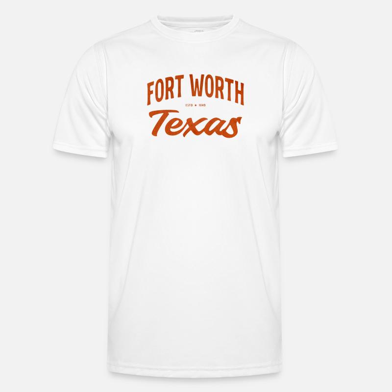 Fort Worth Texas Script Männer Funktions-T-Shirt