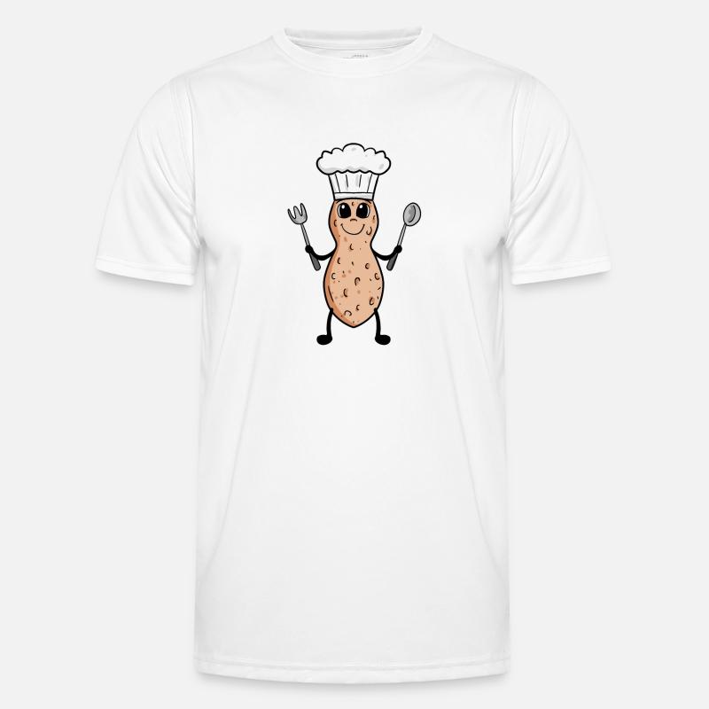 Peanut Chef Cooking Restaurant Gift - Men's Functional T-Shirt - white