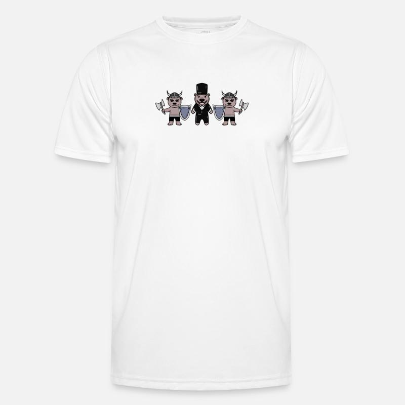 Bräutigam Security Wikinger - Männer Funktions-T-Shirt - Weiß