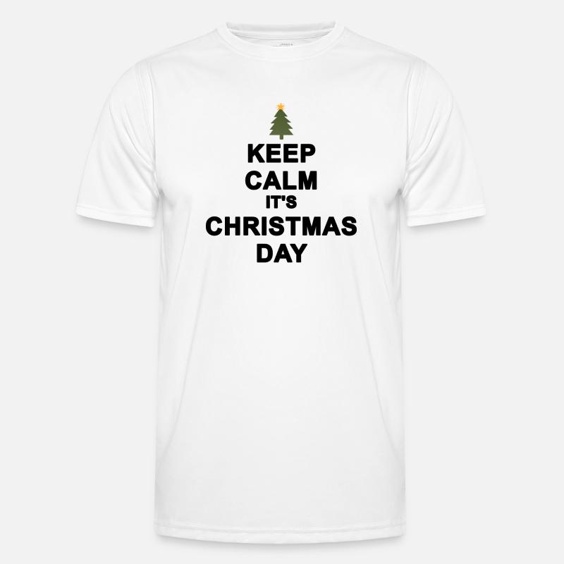 Keep calm Christmas - Men's Functional T-Shirt - white