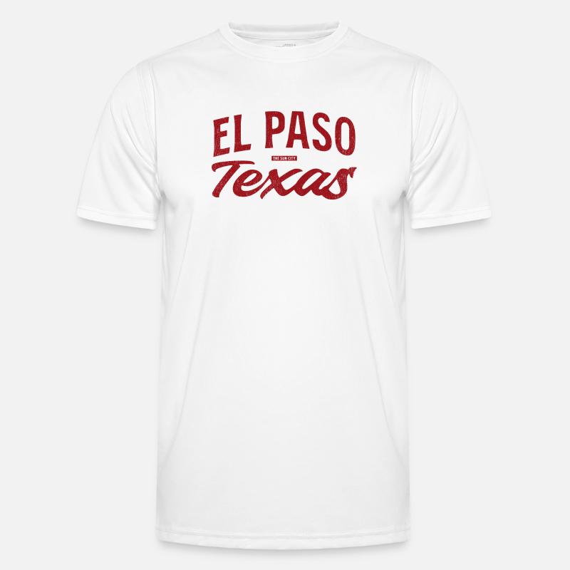 El Paso Texas Retro Script - Men's Functional T-Shirt - white