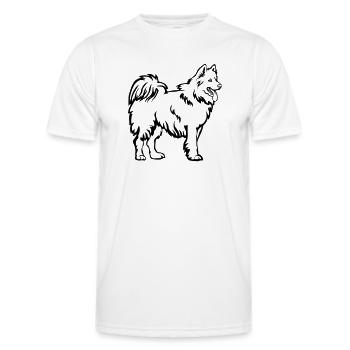 Samoyed - Men's Functional T-Shirt - white - Front - AI Model Male 178 dark (178cm)