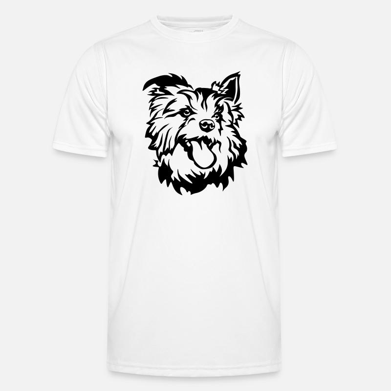 Australian Terrier Head - Men's Functional T-Shirt - white