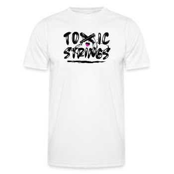 Toxic Strings 2 Colour - Men's Functional T-Shirt - white - Front - AI Model Male 178 dark (178cm)