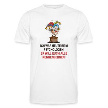 Ich war heute beim Psychologen - Männer Funktions-T-Shirt - Weiß - Vorne - AI Model Male 178 dark (178cm)