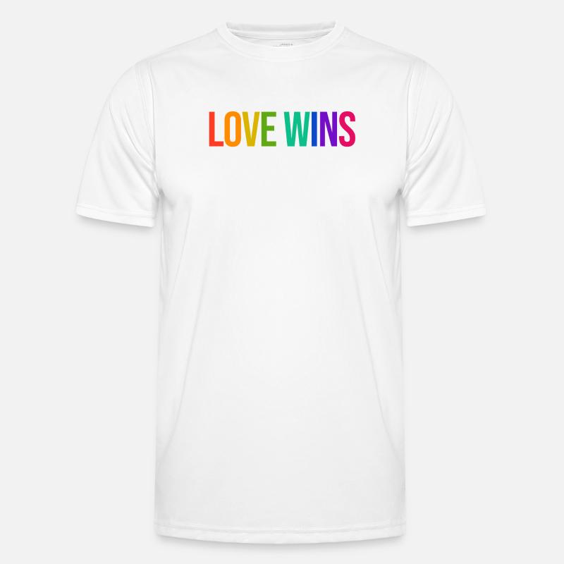 Rainbow Lgbt Equality Statement Pride - Men's Functional T-Shirt - white