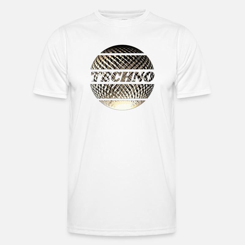 Techno Diskokugel gold Männer Funktions-T-Shirt