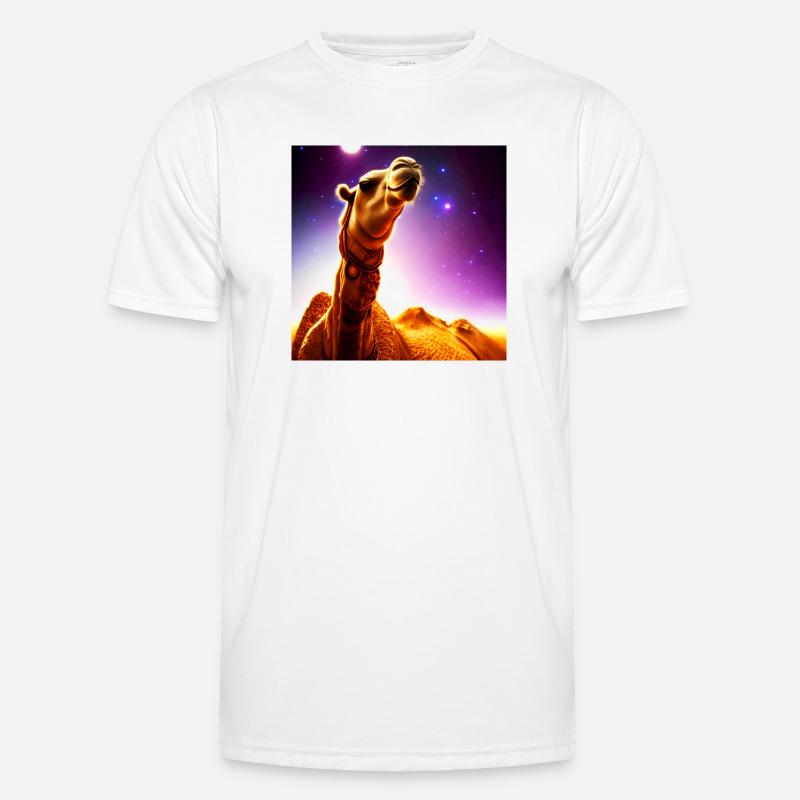 Dromedar Kamel - Wüstenschiff - Männer Funktions-T-Shirt - Weiß