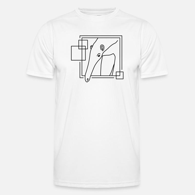 Fourmilier en forme géométrique - Conception d’art au trait T-shirt sport Homme