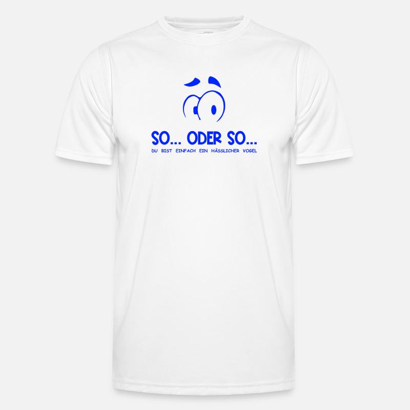 So...Oder So: Hässlicher Vogel - Blau Männer Funktions-T-Shirt