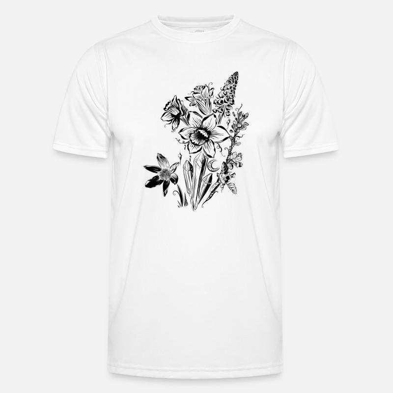 Jonquilles Fleurs Spring Rock Crystal T-shirt sport Homme