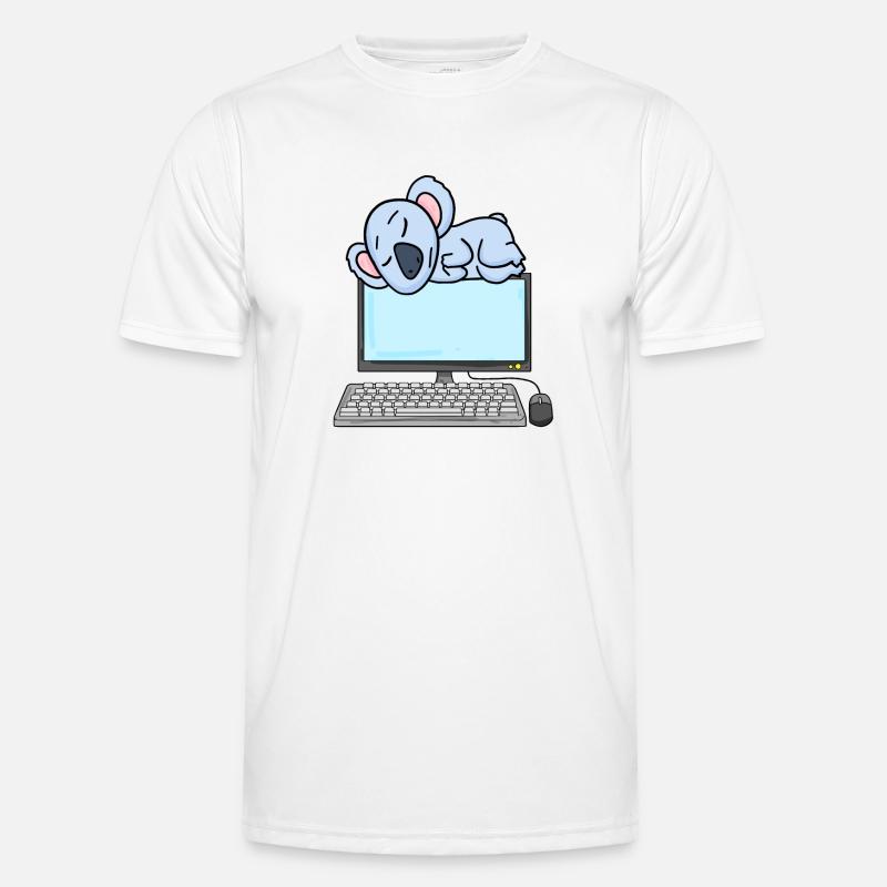 Koala Computer Nerd Programmierer Geschenk - Männer Funktions-T-Shirt - Weiß
