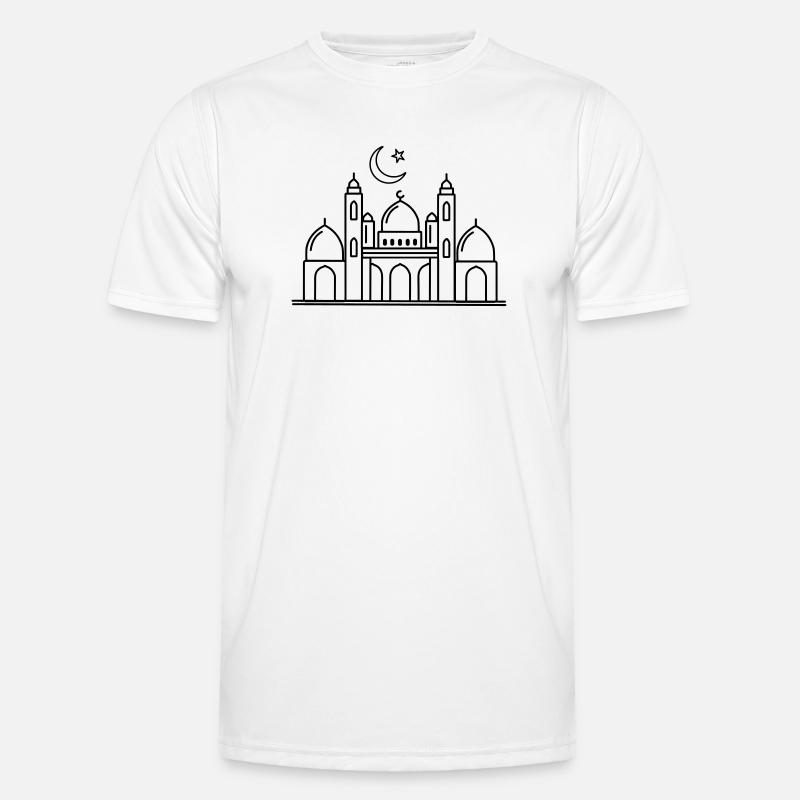Moschee religiöse Kultstätte transparent - Männer Funktions-T-Shirt - Weiß