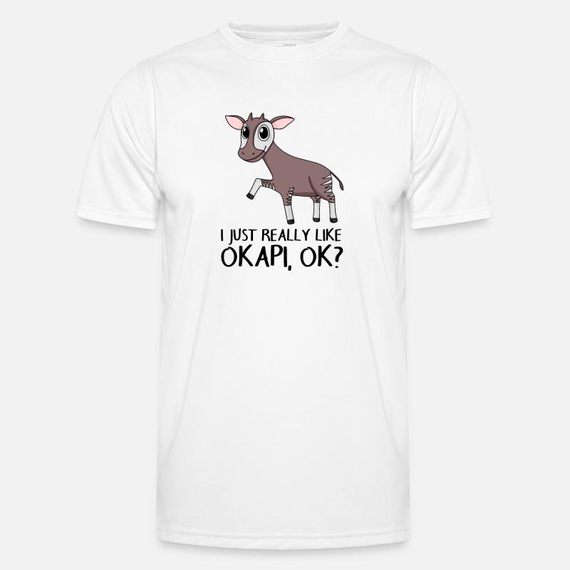 Okapi - Männer Funktions-T-Shirt - Weiß