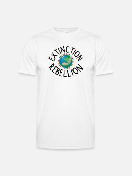 Extinction Rebellion menneskekjede svart - Funksjons-T-skjorte for menn - hvit