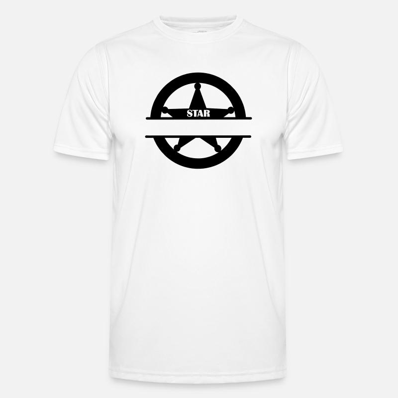 Marshal star in circle monogram Men's Functional T-Shirt