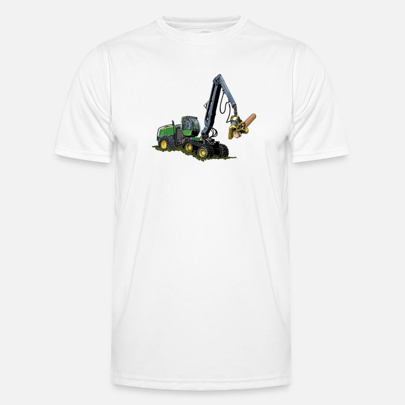 Harvester, Timber Harvester - Men's Functional T-Shirt - white