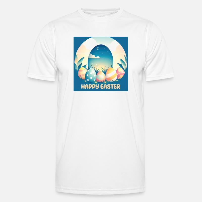 Happy Easter, Easter Egg - Men's Functional T-Shirt - white