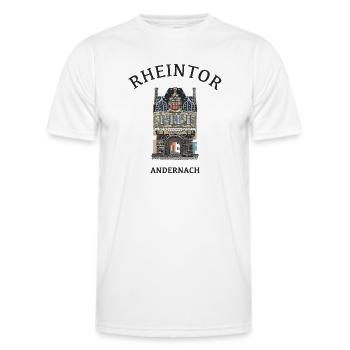 Andernach, kultiges Rheintor - Männer Funktions-T-Shirt - Weiß - Vorne - AI Model Male 178 dark (178cm)