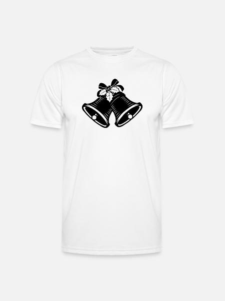 Cloches d’église pour Noël - T-shirt sport Homme - blanc