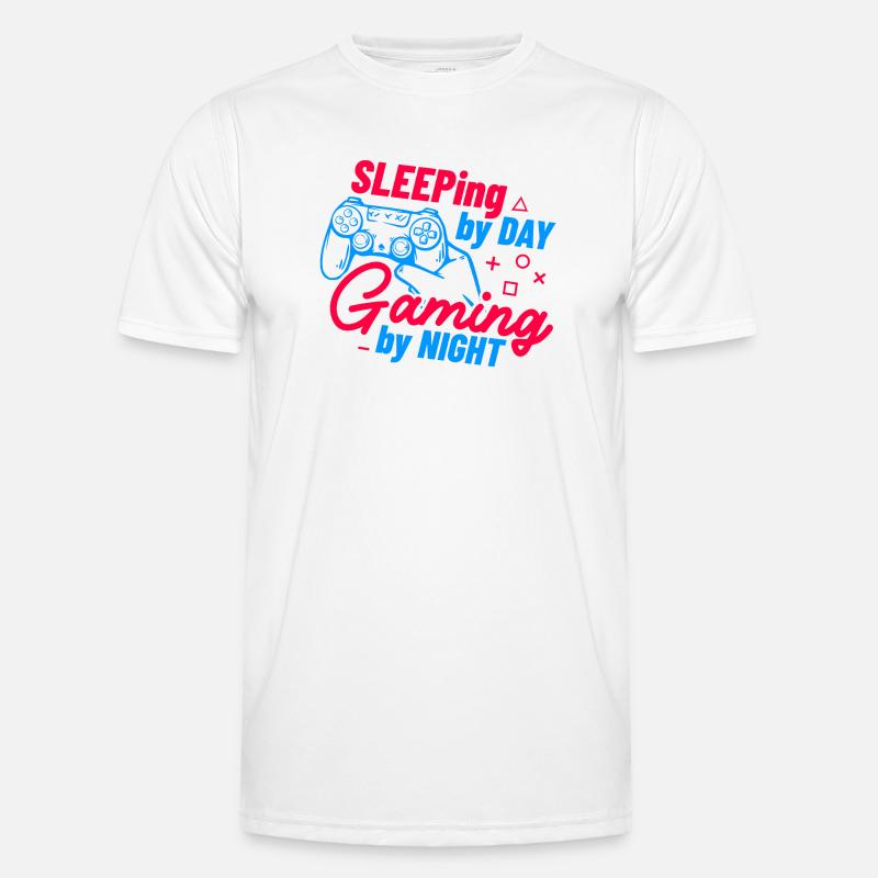 Sleeping By Day Gaming By Night Men's Functional T-Shirt