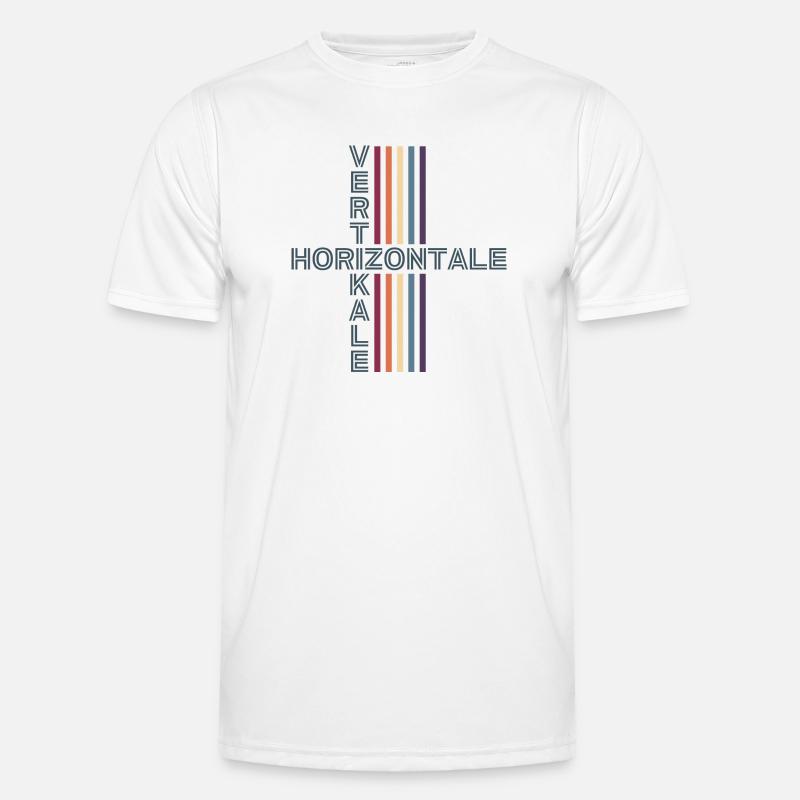 Horizontal Vertical Retro Vintage Men's Functional T-Shirt