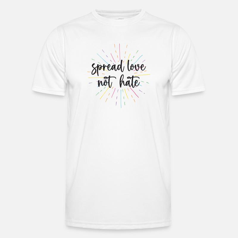 Pride Month - Spread Love Not Hate - Men's Functional T-Shirt - white