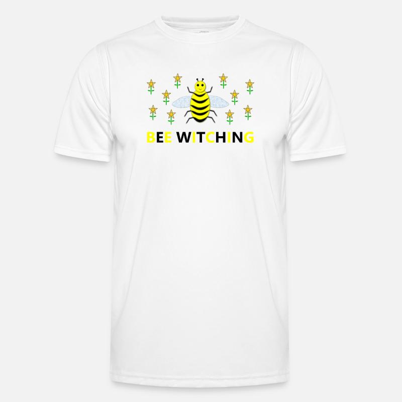 Bee Witching Pagan Bee and Pentacle Daffodils - Men's Functional T-Shirt - white