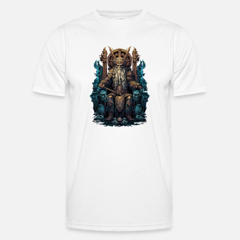 Vikings Odin Sons Throne Valhalla Valhalla Men's Functional T-Shirt