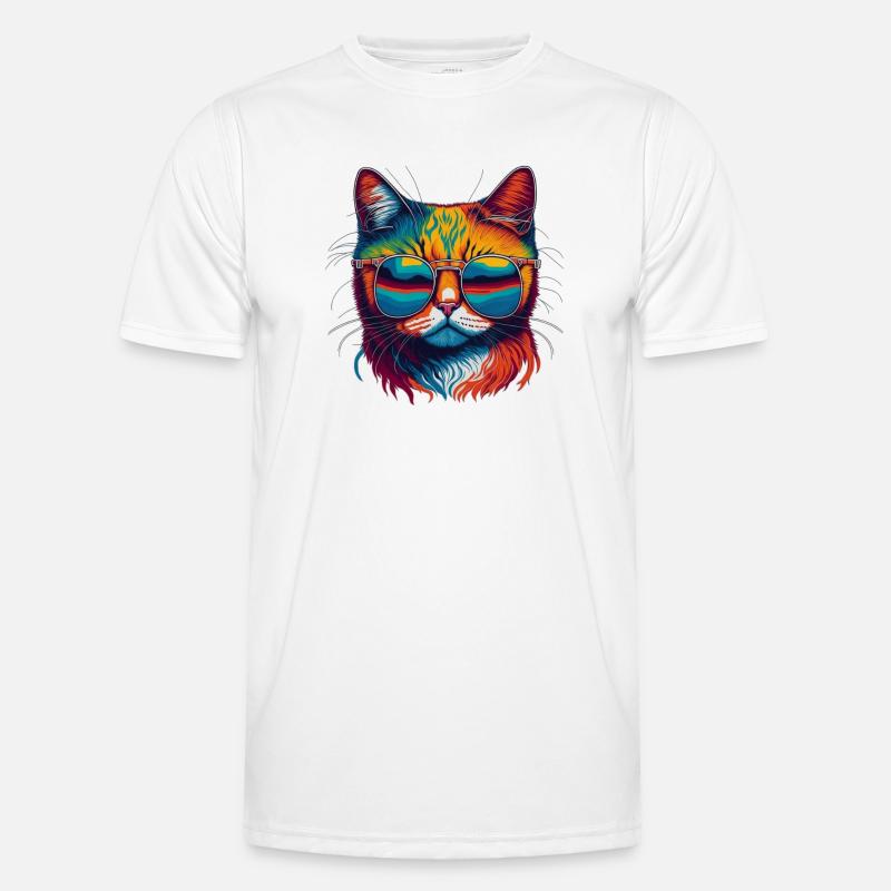 Chat cool T-shirt sport Homme