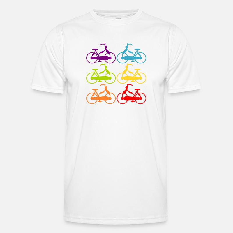 Rainbow Bicycles CYCLISTS - Men's Functional T-Shirt - white