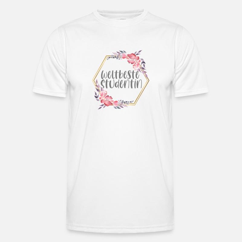 Studentin Studium Mädchen Lernen Geschenk - Männer Funktions-T-Shirt - Weiß