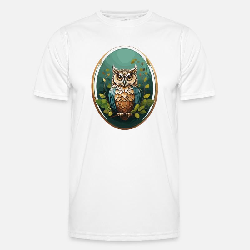 Nachtvogel Eule Männer Funktions-T-Shirt