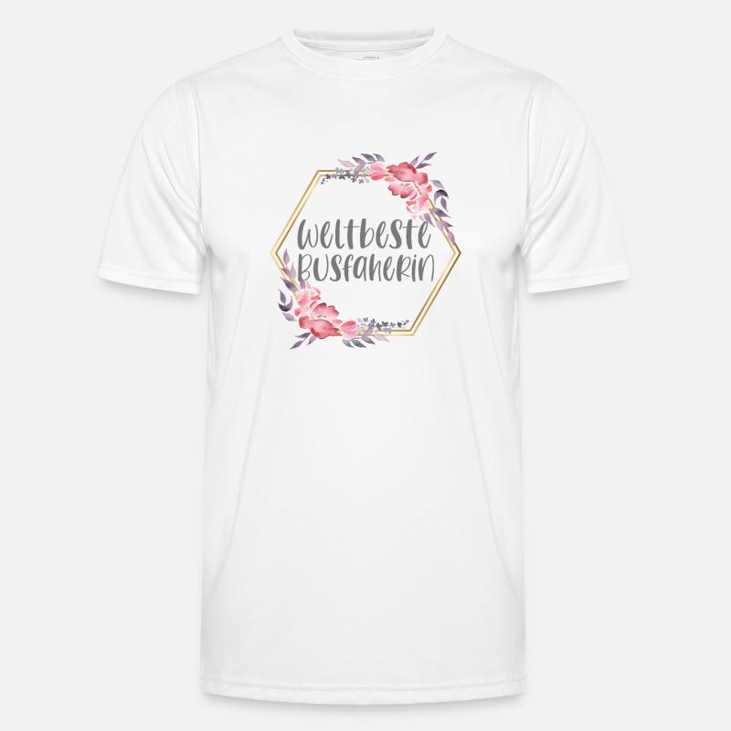 Busfahrerin Bus Beruf Geschenk - Männer Funktions-T-Shirt - Weiß