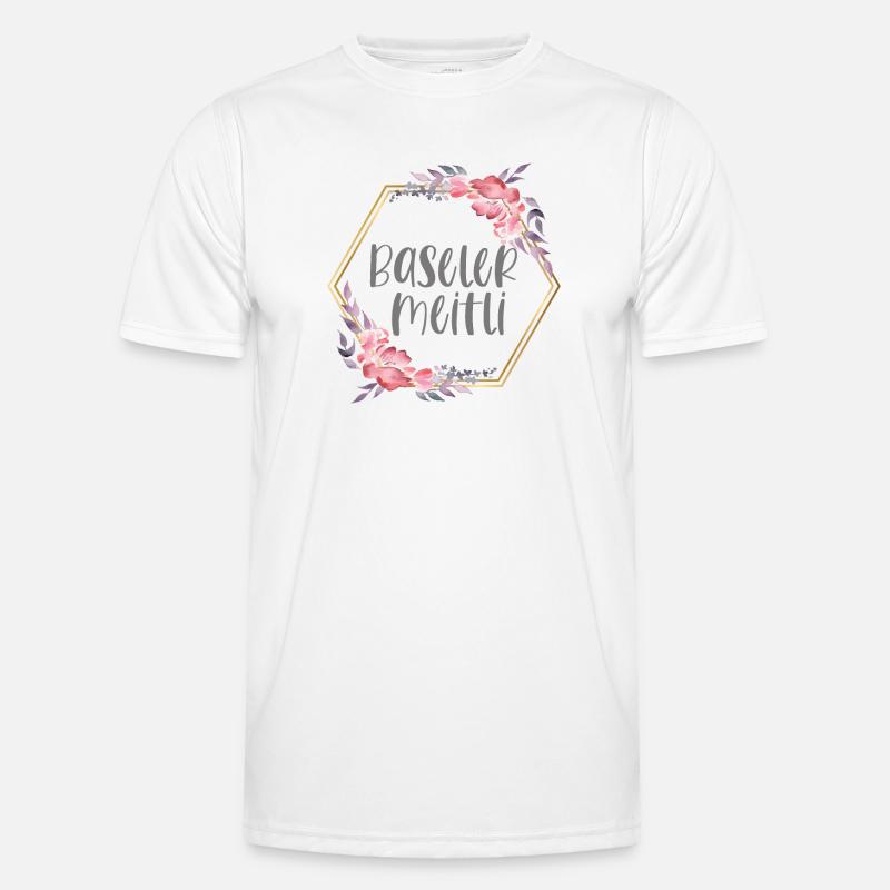 Schweiz Basel Mädchen Heimat Geschenk - Männer Funktions-T-Shirt - Weiß