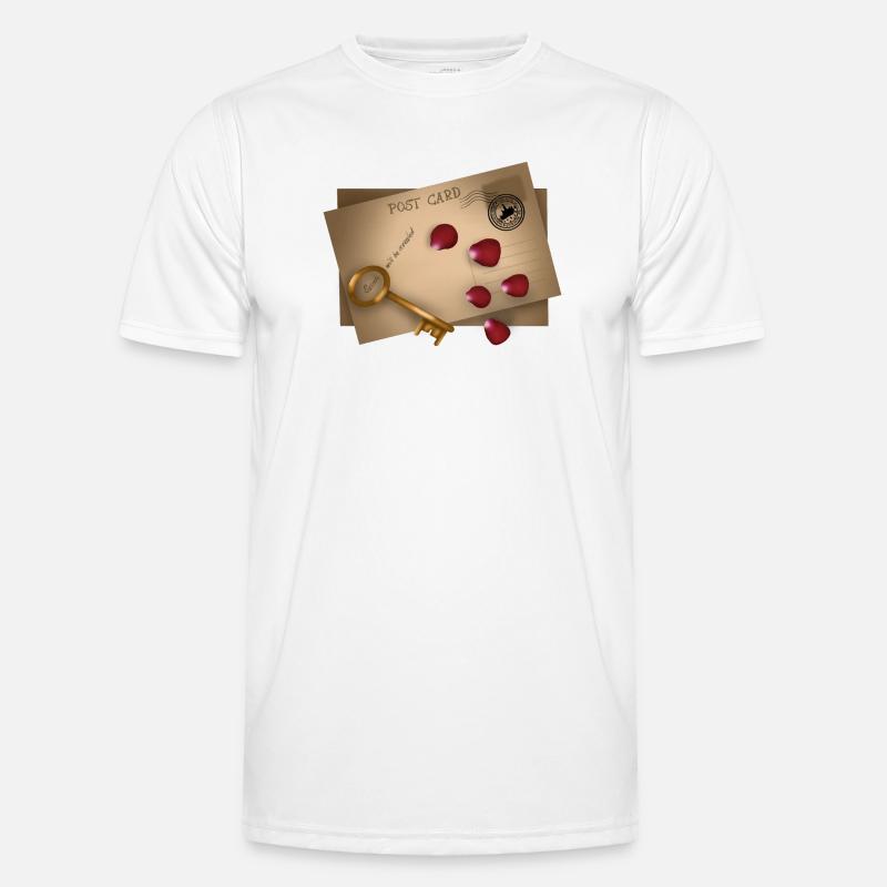 Post Card: Secrets will be released - Männer Funktions-T-Shirt - Weiß