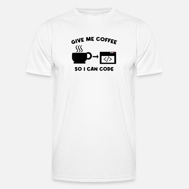 Arbeiter Job Karriere Coder Statement Erfolg - Männer Funktions-T-Shirt - Weiß