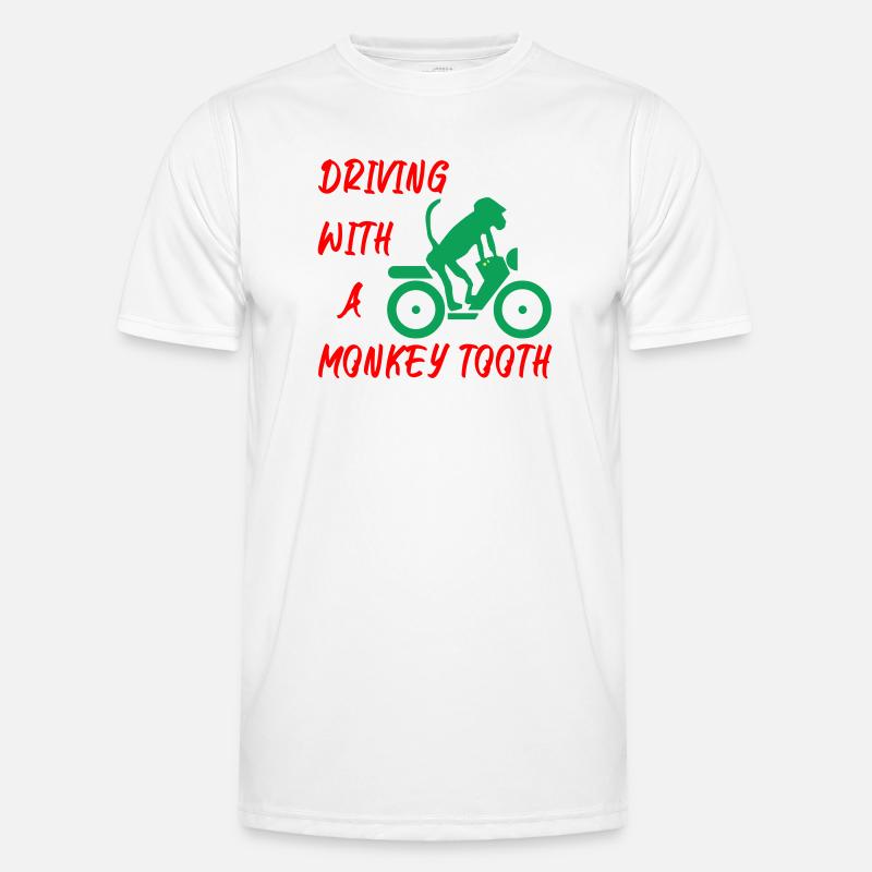 Driving with a monkey tooth - Affenzahn Männer Funktions-T-Shirt