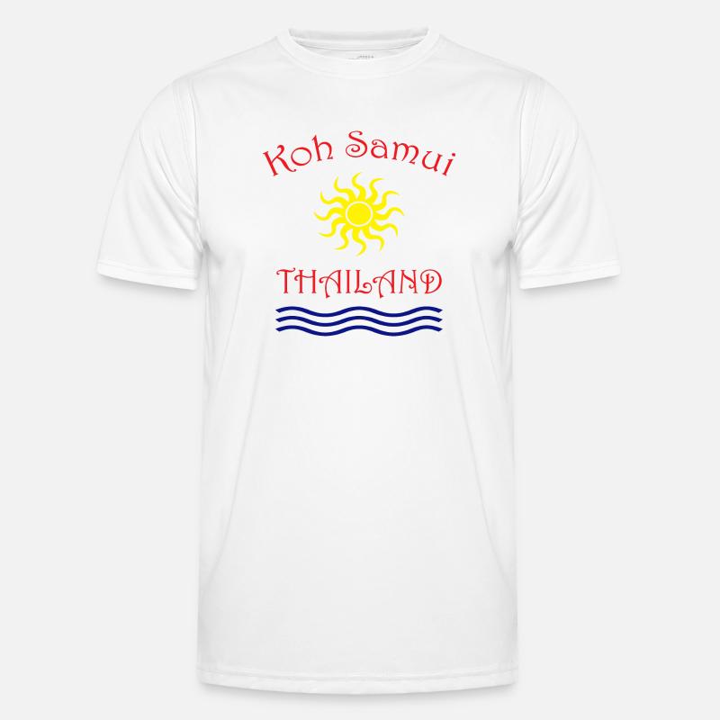 Koh Samui Sun and Wave Design Men's Functional T-Shirt