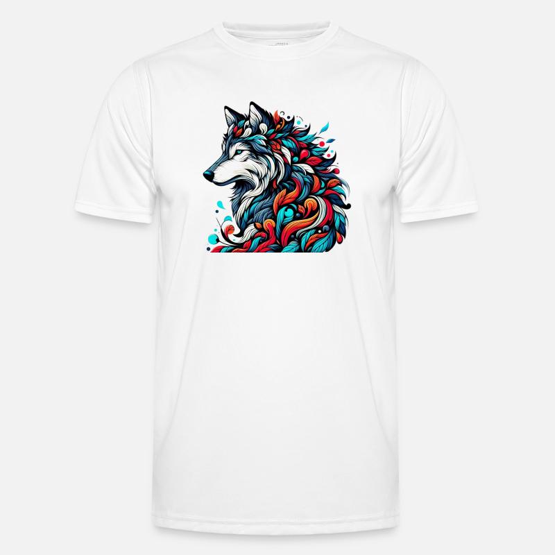 Wolf - Men's Functional T-Shirt - white