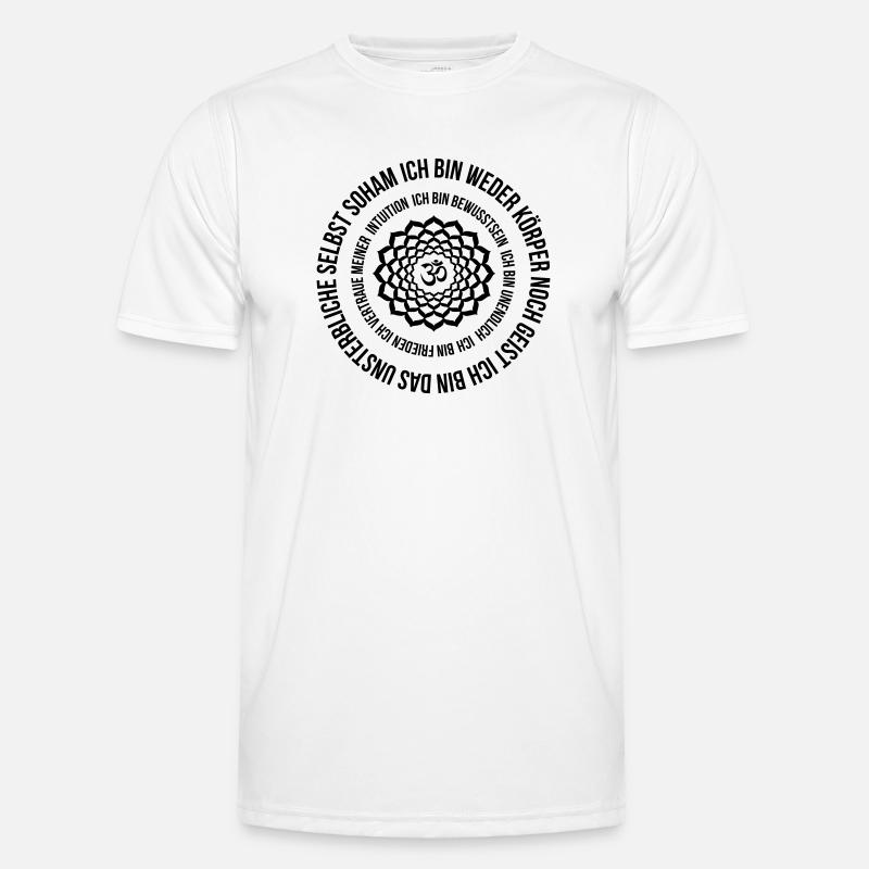 Kronenchakra Mantra SOHAM ich bin Frieden - Männer Funktions-T-Shirt - Weiß