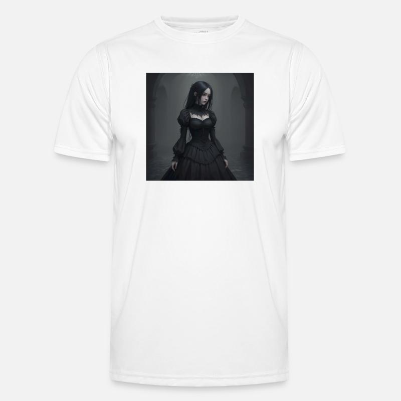 Gothic Viktorianisches Schwarzkleid Männer Funktions-T-Shirt