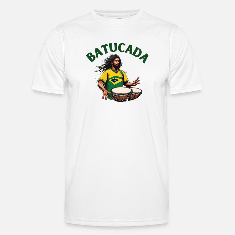 Batucada, batucada player, percussion - Men's Functional T-Shirt - white