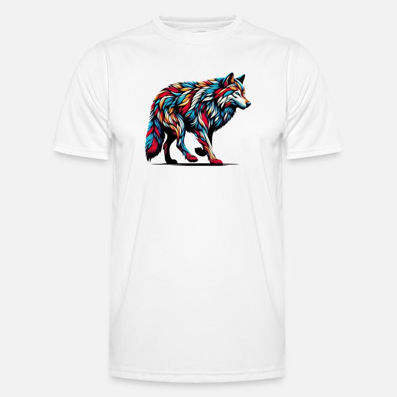 Wolf - Men's Functional T-Shirt - white